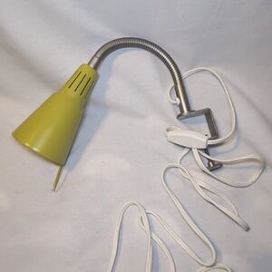 IKEA Lime Green Marianne Knut Hagberg Gooseneck Table Clamp Lamp WORKS